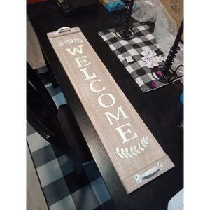 Welcome Wooden Barn Door Country Sign 31 1/2" Tall Farmhouse
